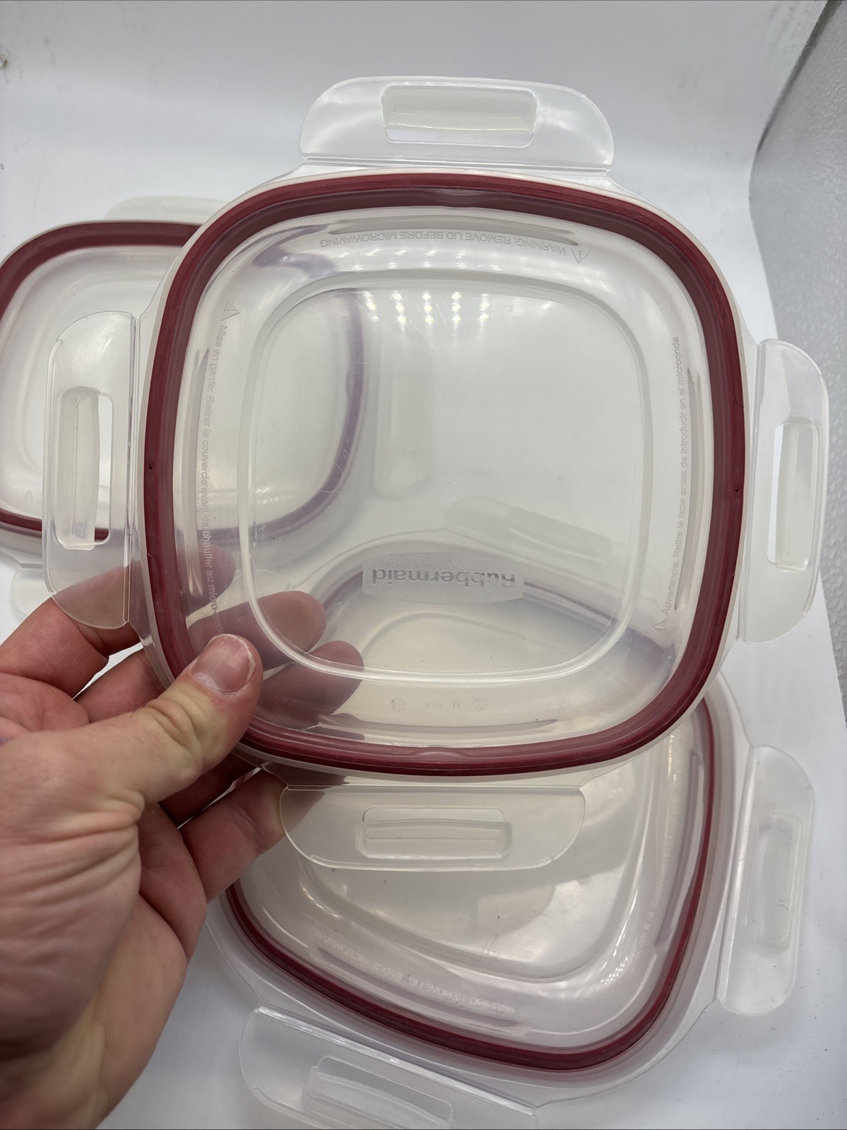 Lot Of 3 Rubbermaid Servin Saver Replacement Lid Seal 7L00 6.5×6.5