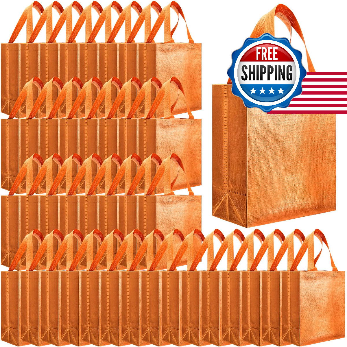 Eccliy 80 Pcs Reusable Gift Bags Set Glossy Grocery Gift Tote Handle For