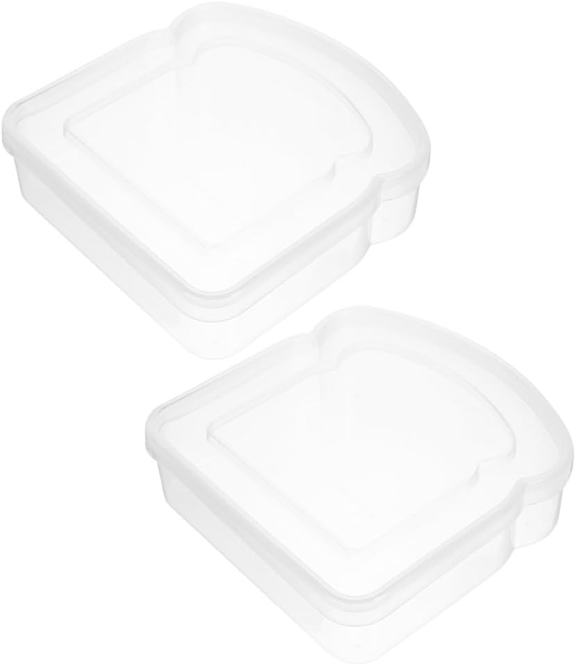 Reusable Bread Storage Box Clear Portable Sandwich Carrier for Outdoor Camping