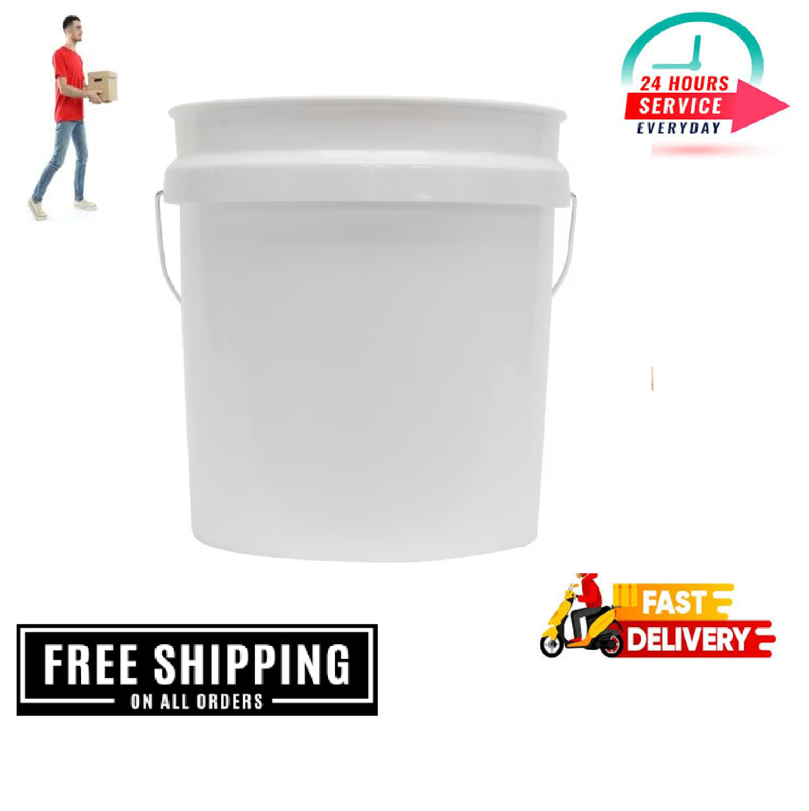 United Solutions 2-gallon BPA-Free Food-Grade Plastic General bucket