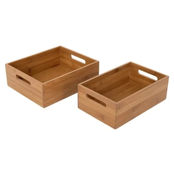 Seville Classics 9-Piece Bamboo Drawer Organizer Starter Set