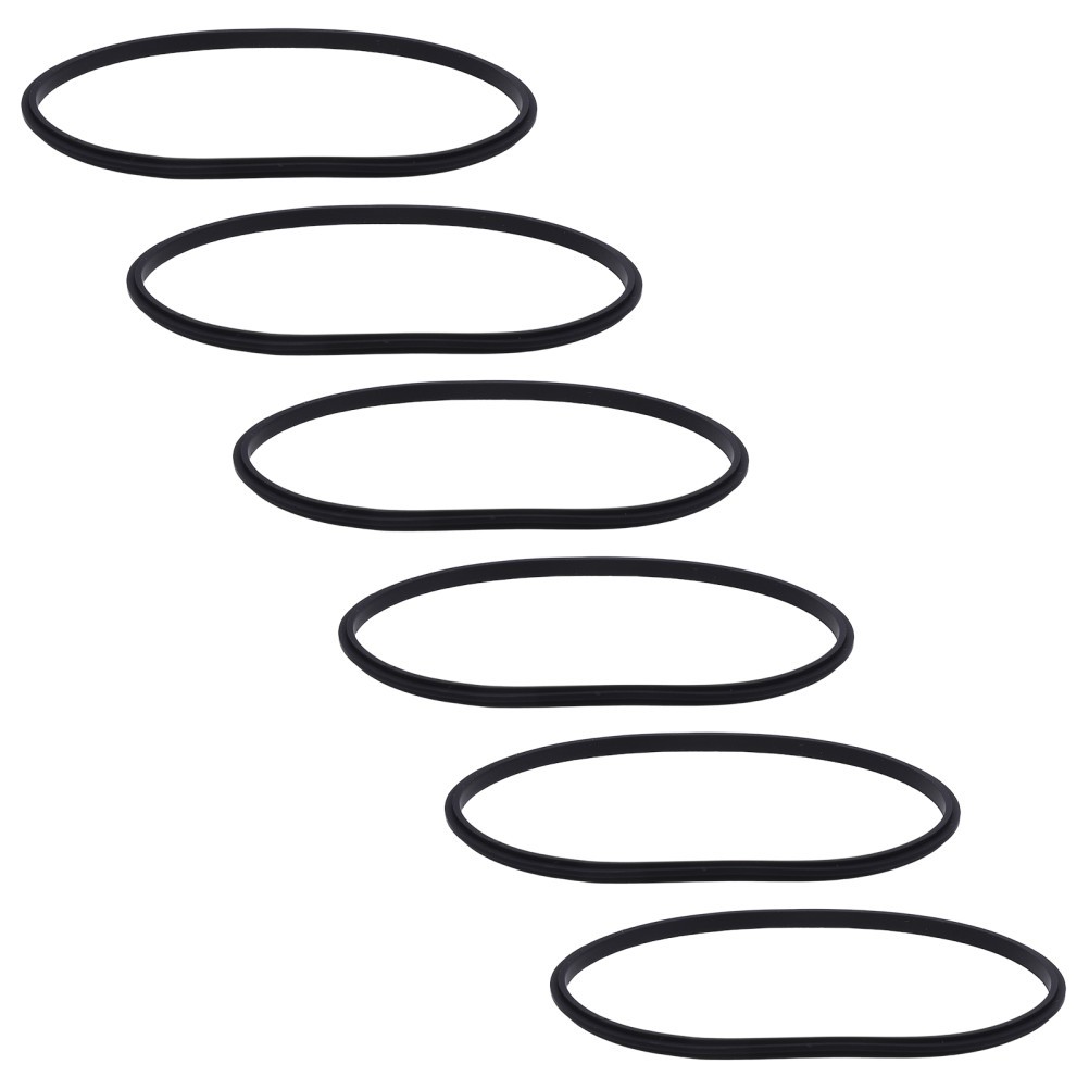 6Pcs Reusable Silicone Replacement Gasket Seals for Water Bottle Lid Black