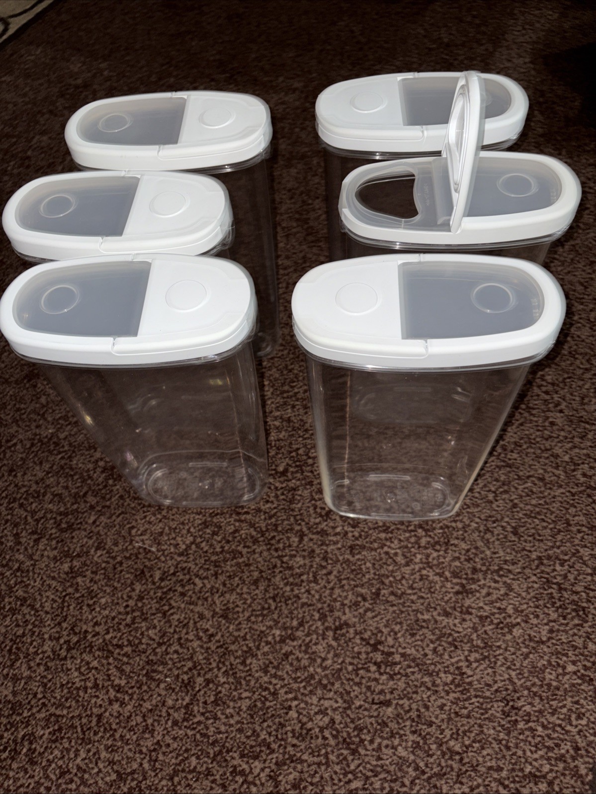 Ikea 365 – 6 Sealed Jar Transparent Plastic – Kitchen Organizer