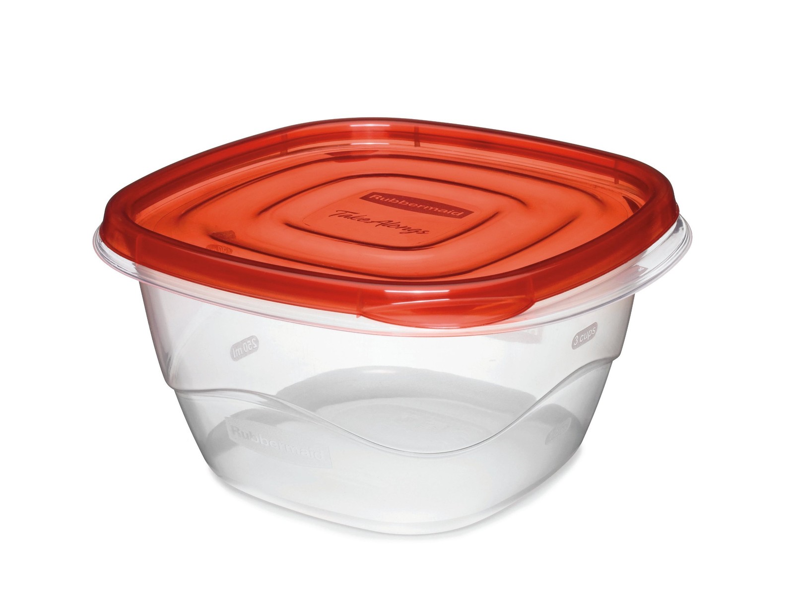 Rubbermaid TakeAlongs 5.2 Cup Food Storage Containers 2 Pack Chili Red