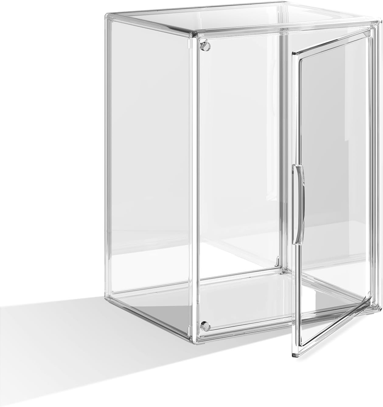 Clear Acrylic Display Case, Large Stackable Storage Bins Magnetic Attraction Lid