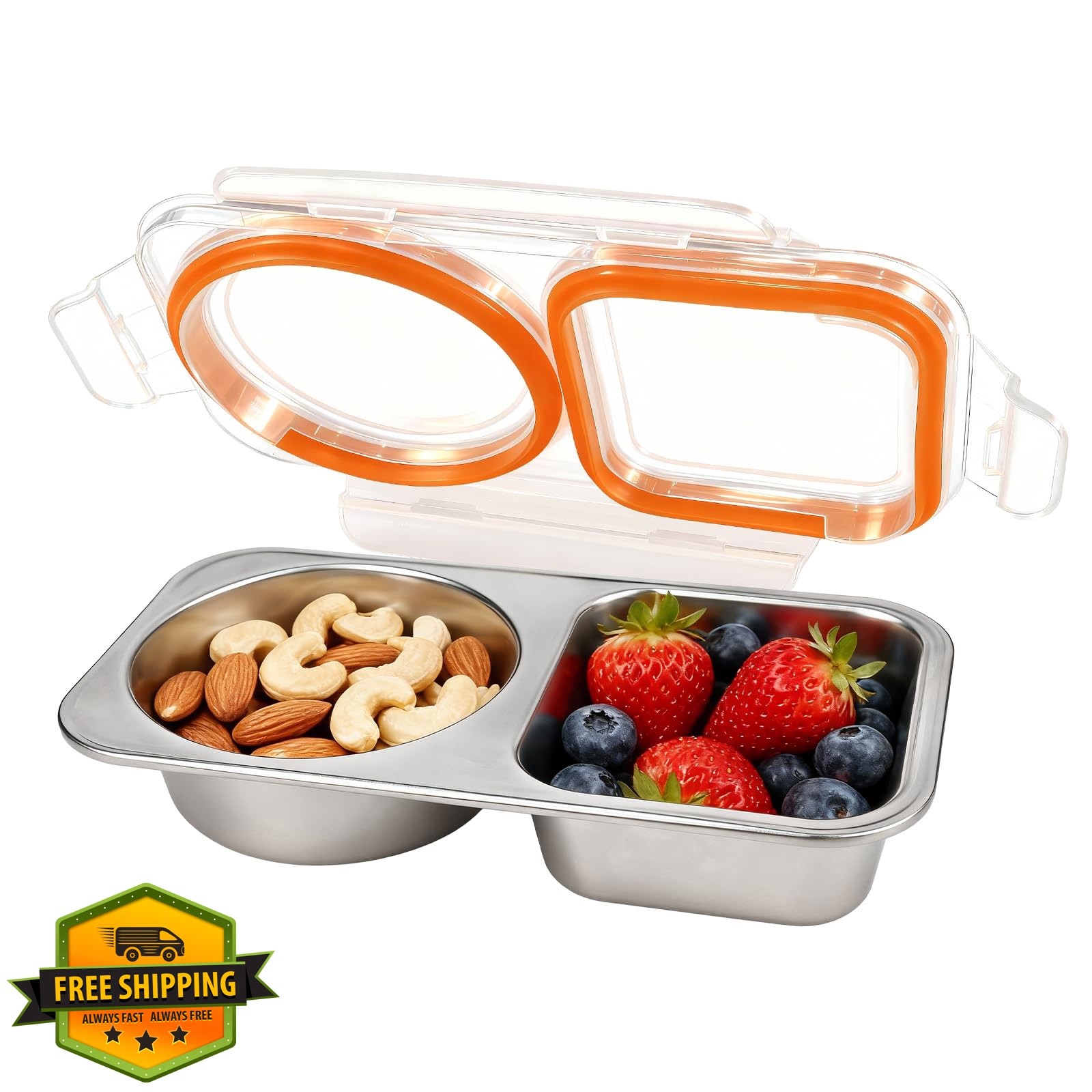 Eiyisem 13oz Snack Container Orange 1 Pack