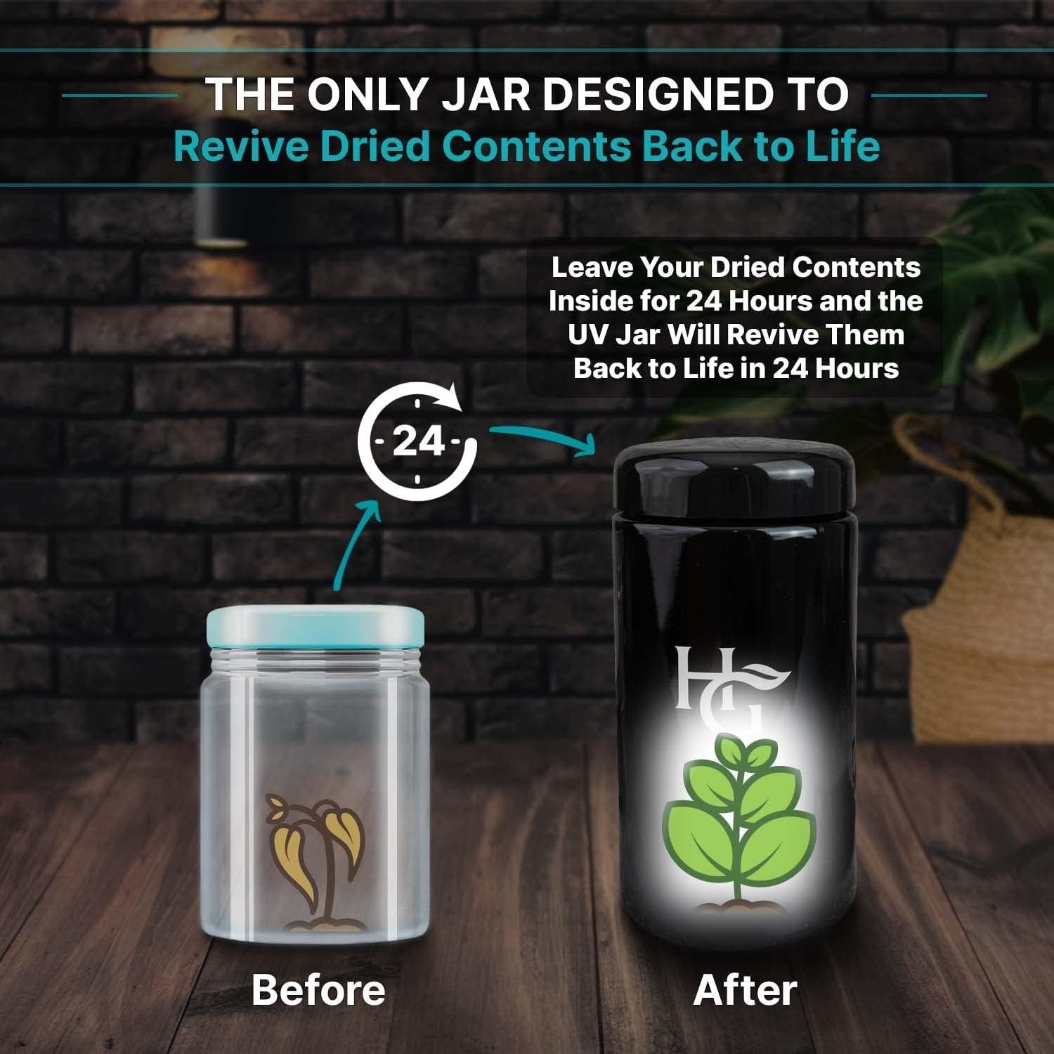 Elegant 500ml Airtight Jar – Travel-Friendly UV Coated Smell Proof Container