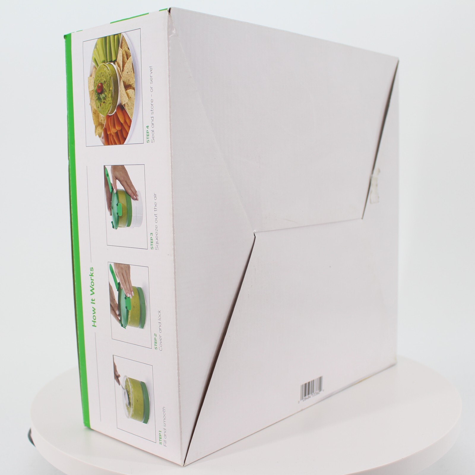 Guac-Lock Plastic Storage Container with Chip Tray New in Box