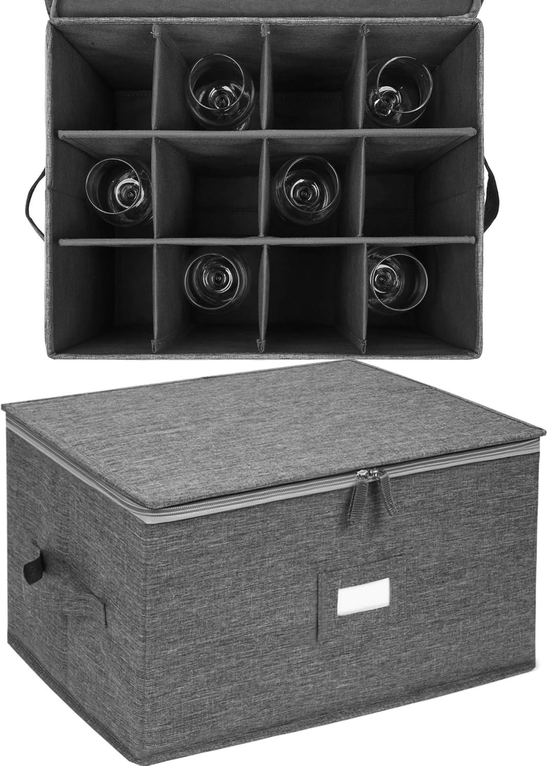 Stemware Storage Cases, Wine Glass Storage Box Containers for Glassware or Cr…