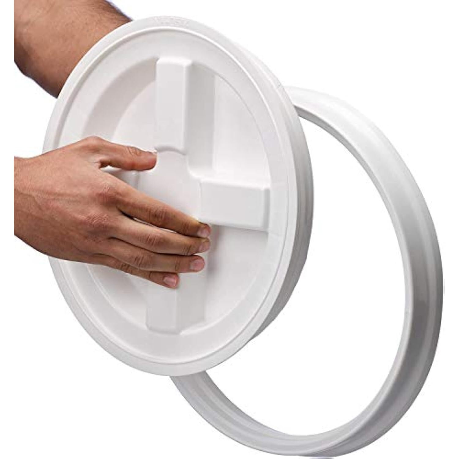 White Gamma Seal Lid Airtight & Leakproof Storage for 3.5 to 7 Gallon Bucket