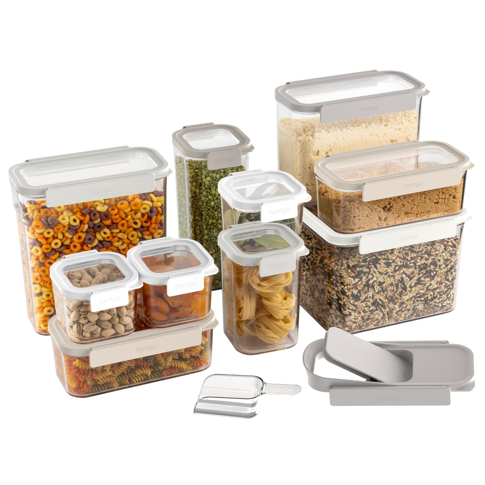 Pantry – 22-Piece Airtight Food Storage Containers, Clear and Stackable Kitch…