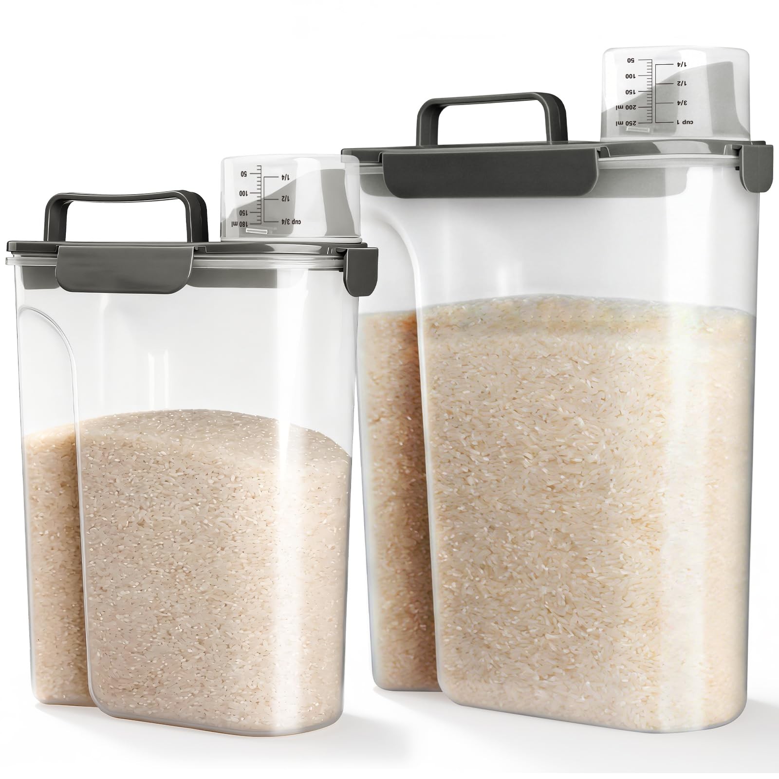 Viretec Airtight Food Storage Container Set, 2 Pack, BPA~Free, Grey
