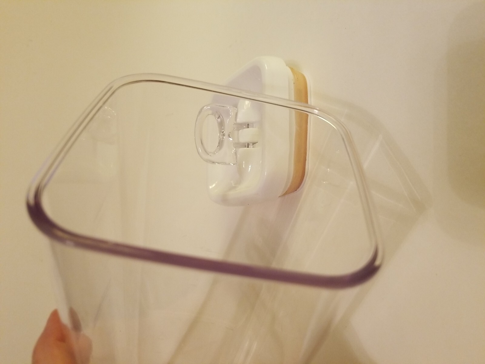 Clear Long Pasta Spaghetti Storage Container Felli Flip-Tite 64 oz w/White Lid