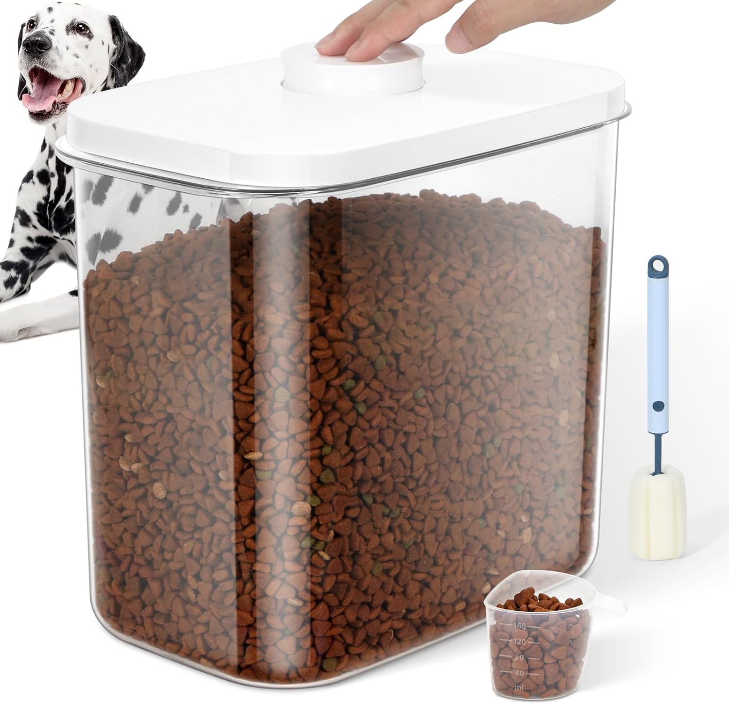 12 lbs Airtight Dog Cat Food Storage Container and Dog Treat Containers