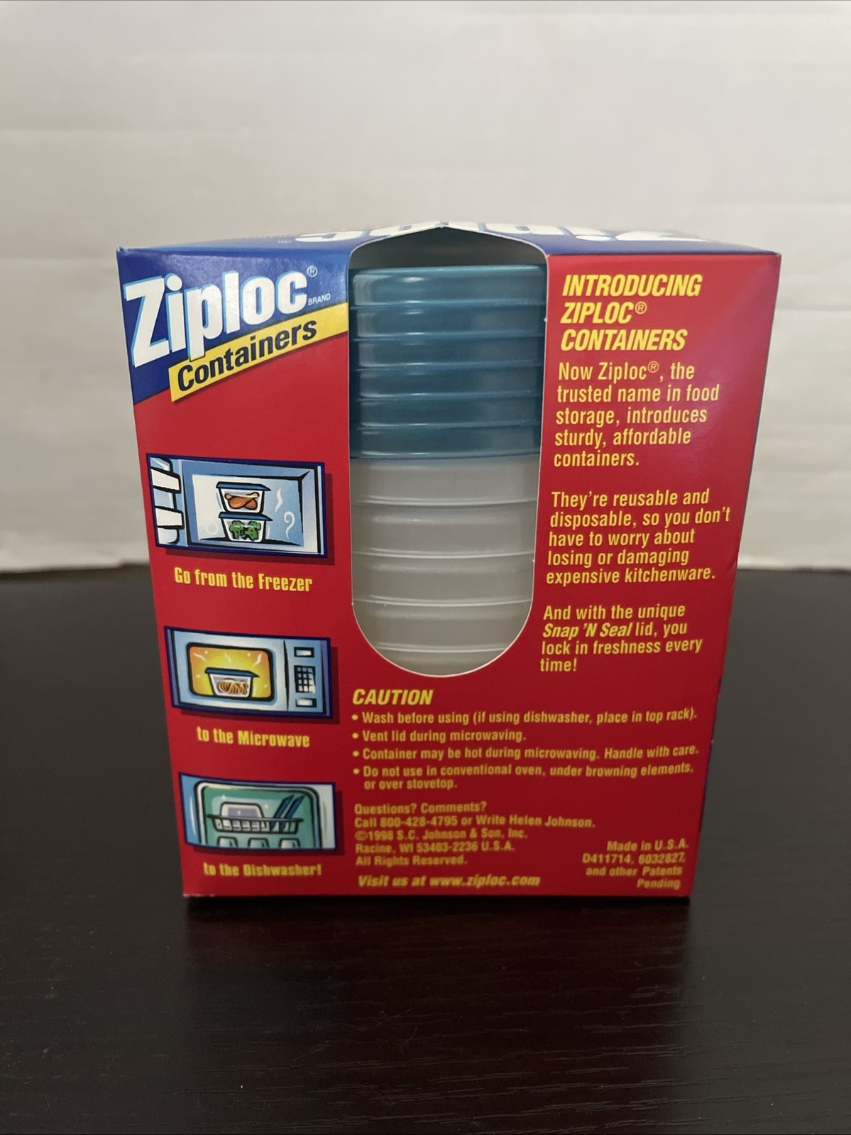 NIP VTG Ziploc 6 Snap’n Seal Single Serve 8oz/1 Cup Storage Containers 🇺🇸