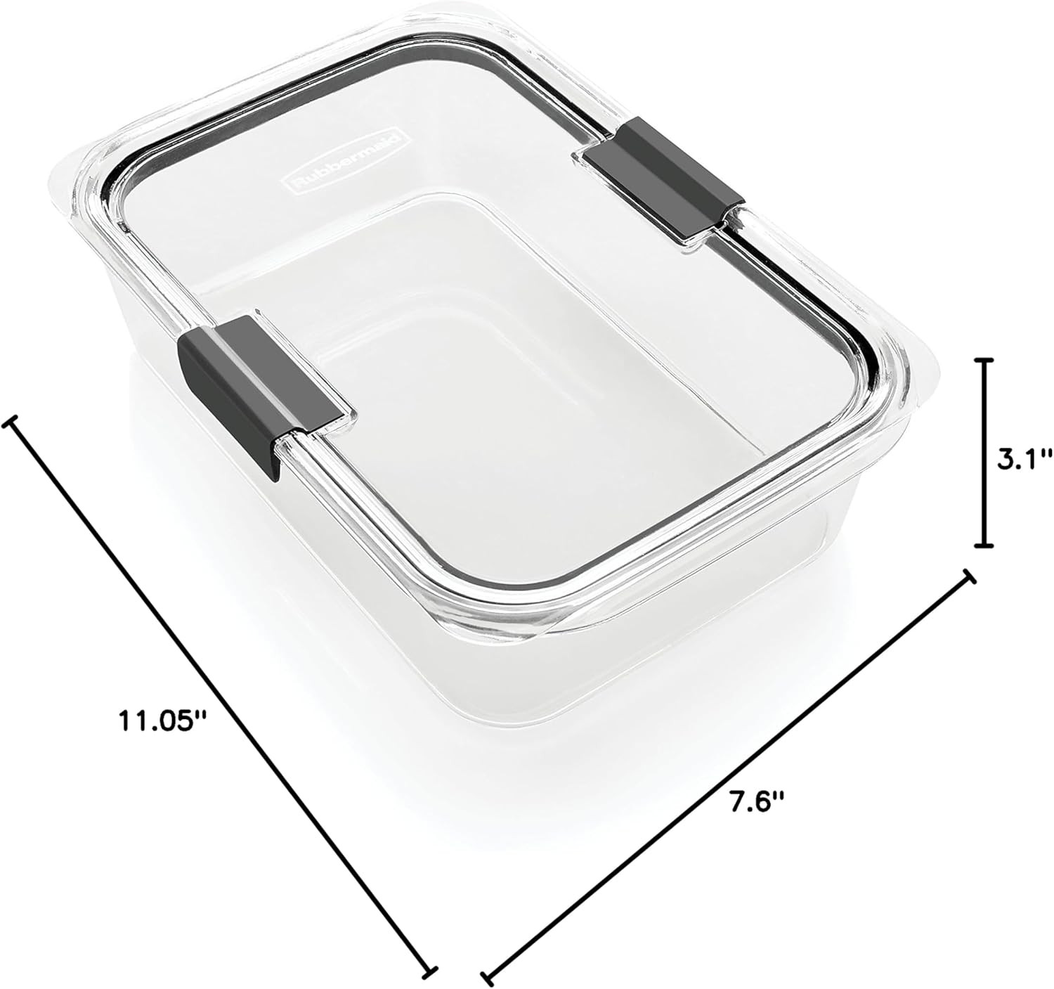 Brilliance Large Food Storage Container, 9.6 Cup, Bpa-Free, Leak-Proof, Clear