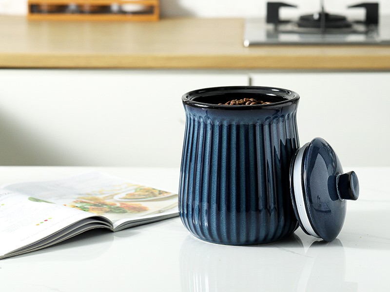 Hasense Ceramic Storage Containers, 35 oz Coffee Canister with Airtight Lids,