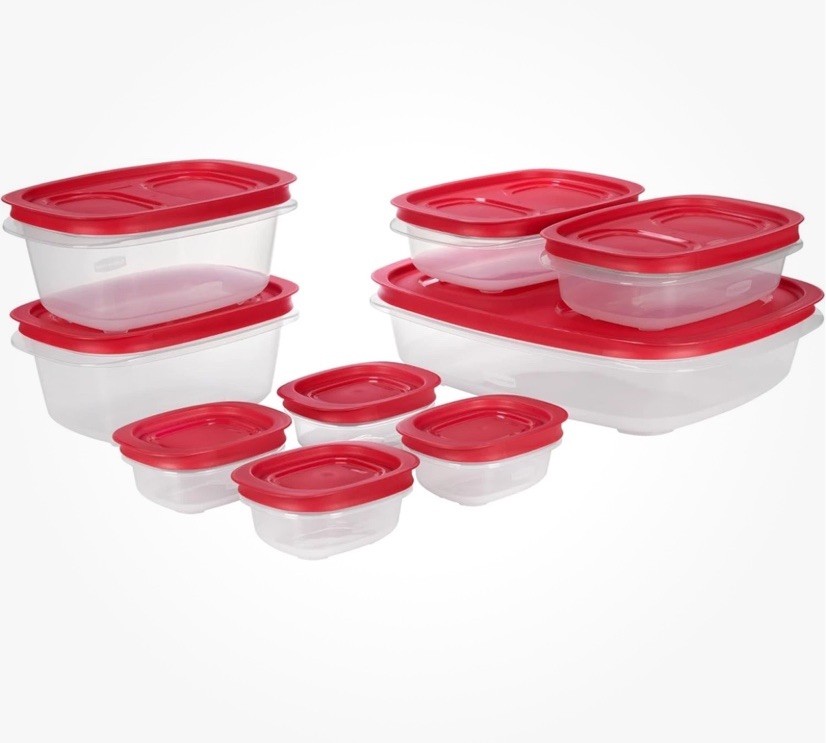 Rubbermaid EasyStore Containers, 18-Piece Set, Food Storage