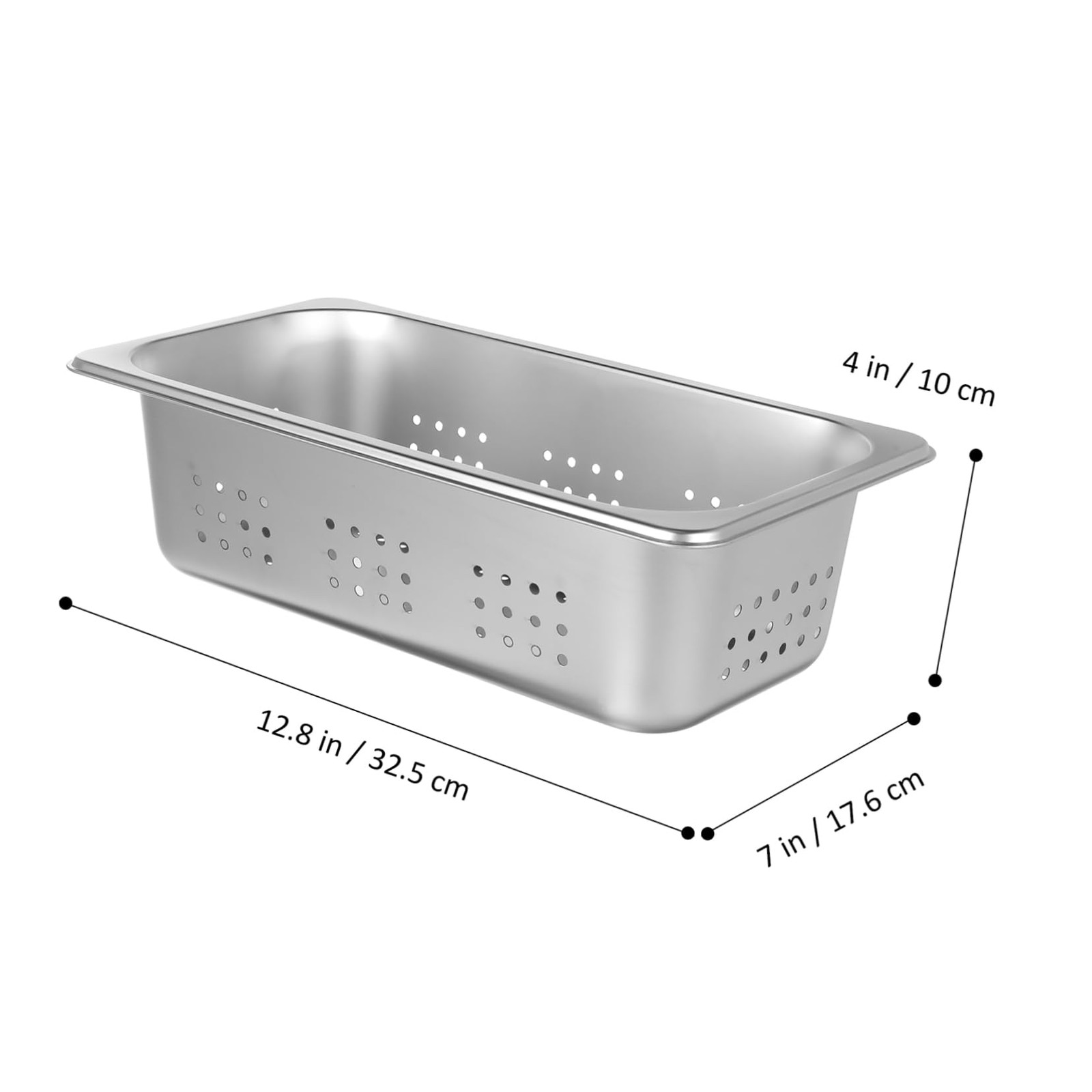 Commercial Steam Pans Set Perforated Deep Pan Stainless Steel Serving Tray Fo…