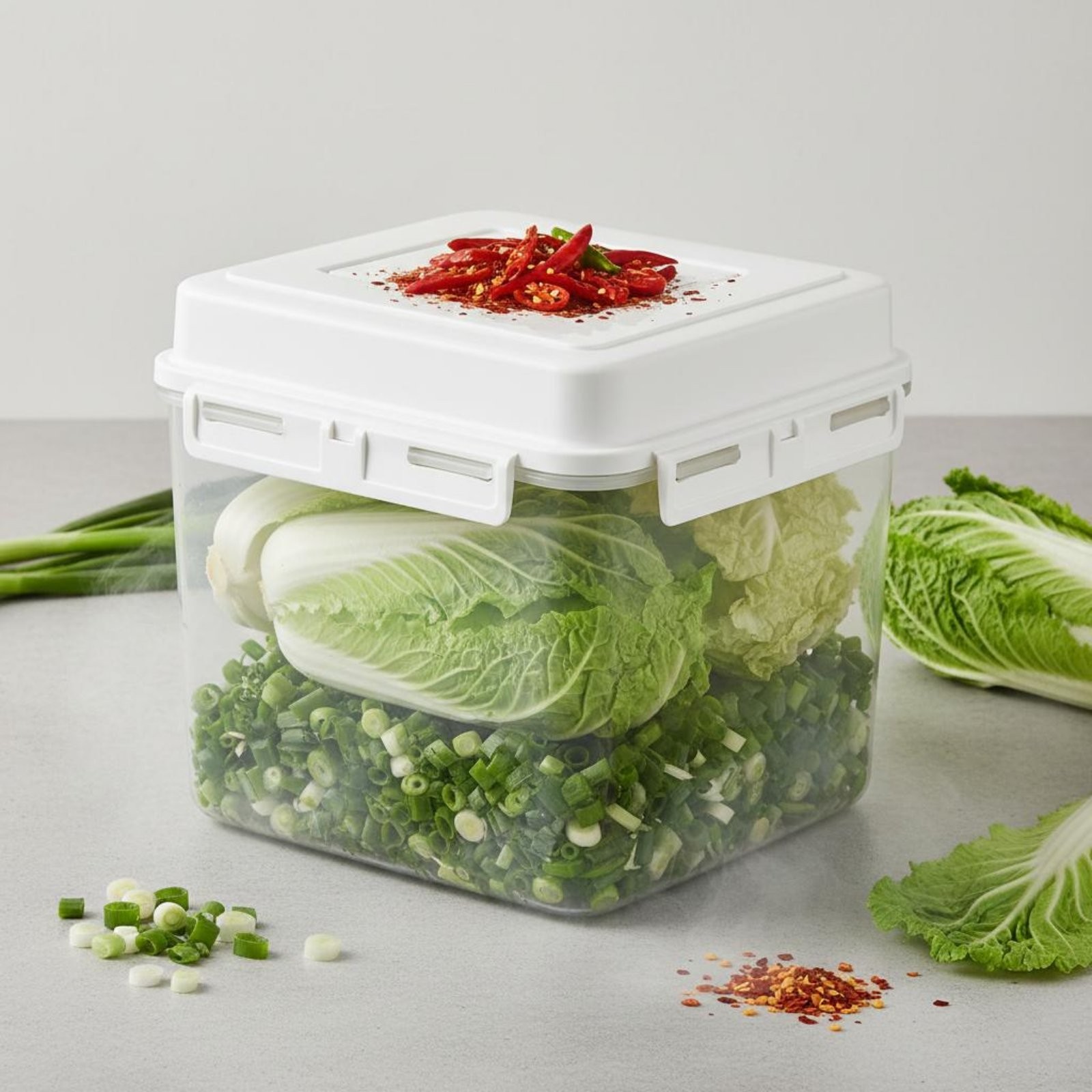 Kimchi Container Refrigerator Safe Airtight Pickle Jar Included for Fermenting