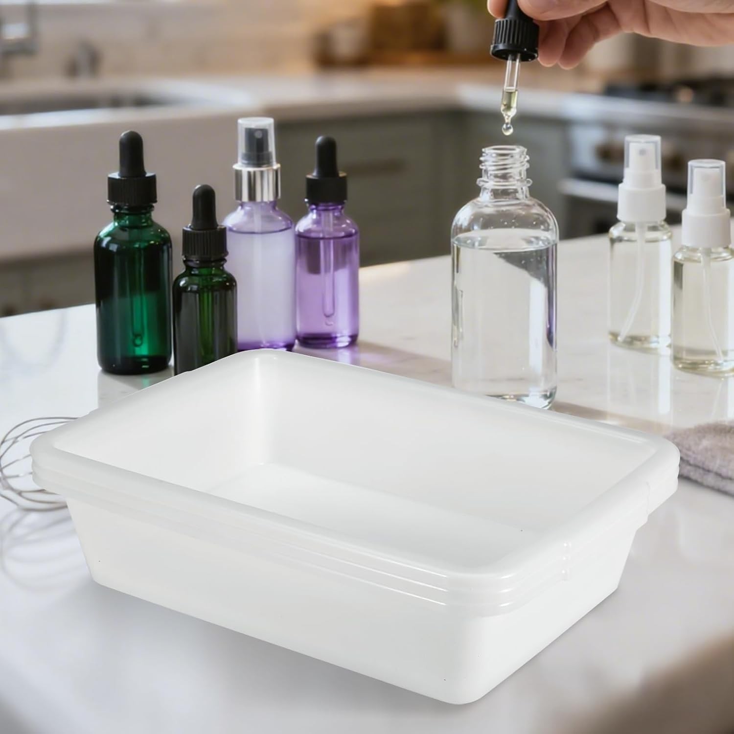 3x Plastic Lab Trays Kitchen Serving Tray Multi-Purpose Lab Storage Sterilizing