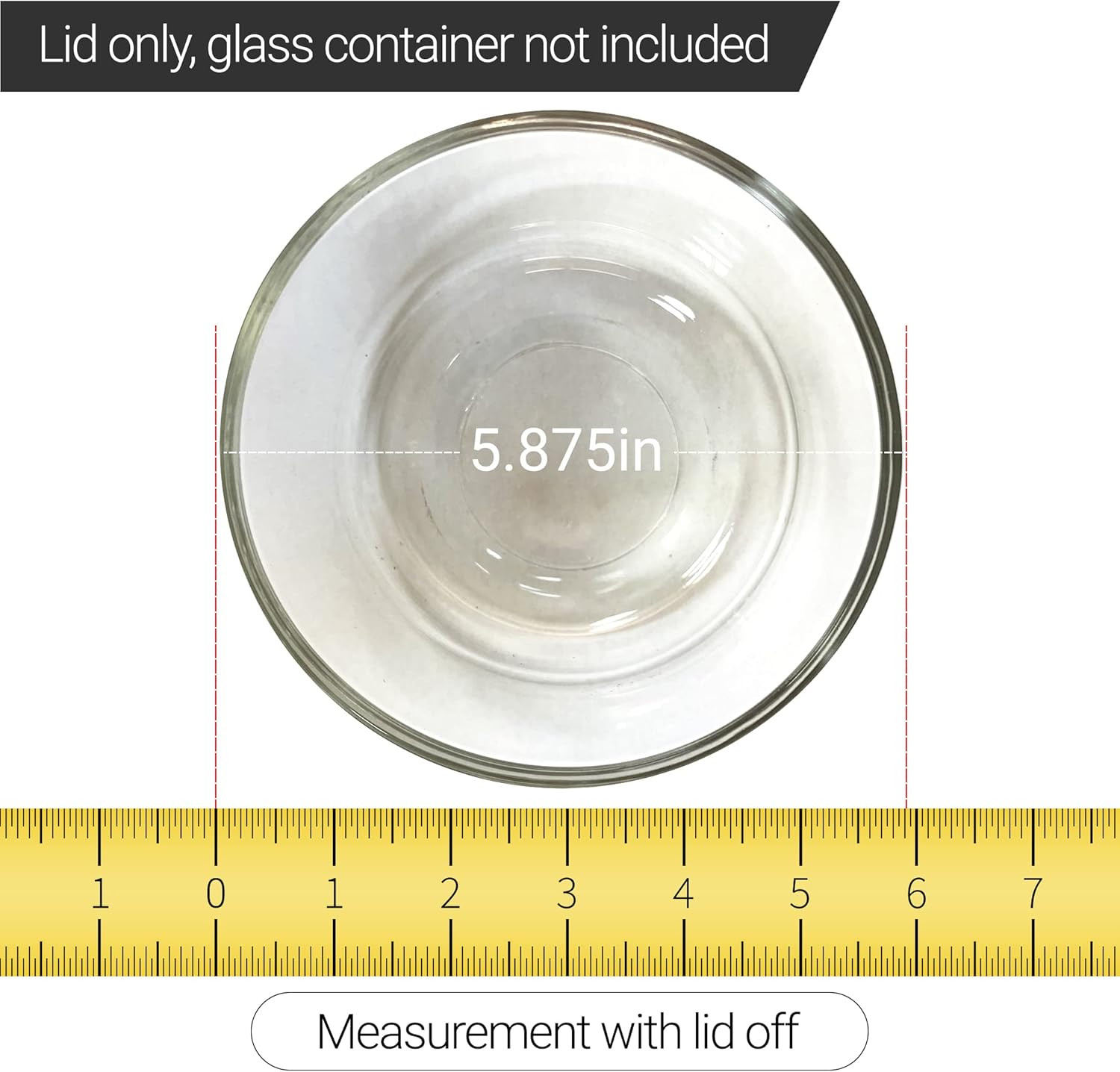 Replacement Lids Fits Pyrex 4-Cup Glass Food Storage Container Bowls, 6-Inch