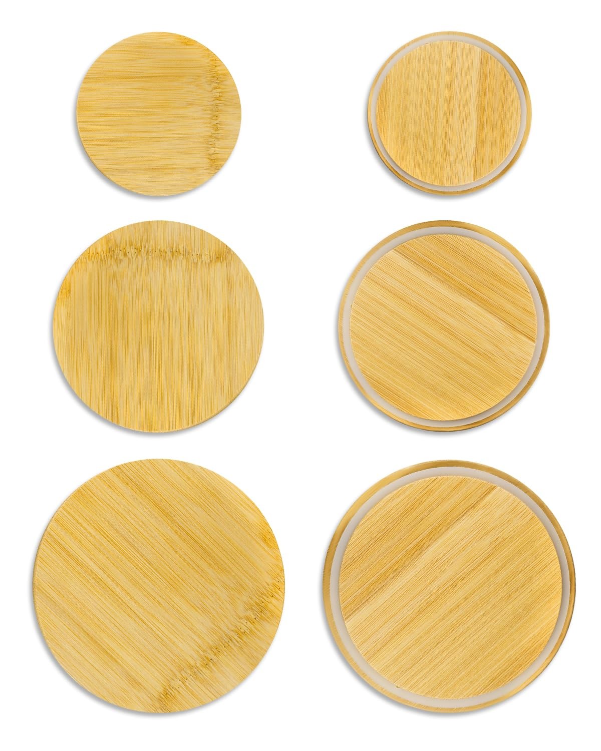 Replacement Bamboo Lids for Pyrex, Anchor Hocking Glass Containers – 6 Pack