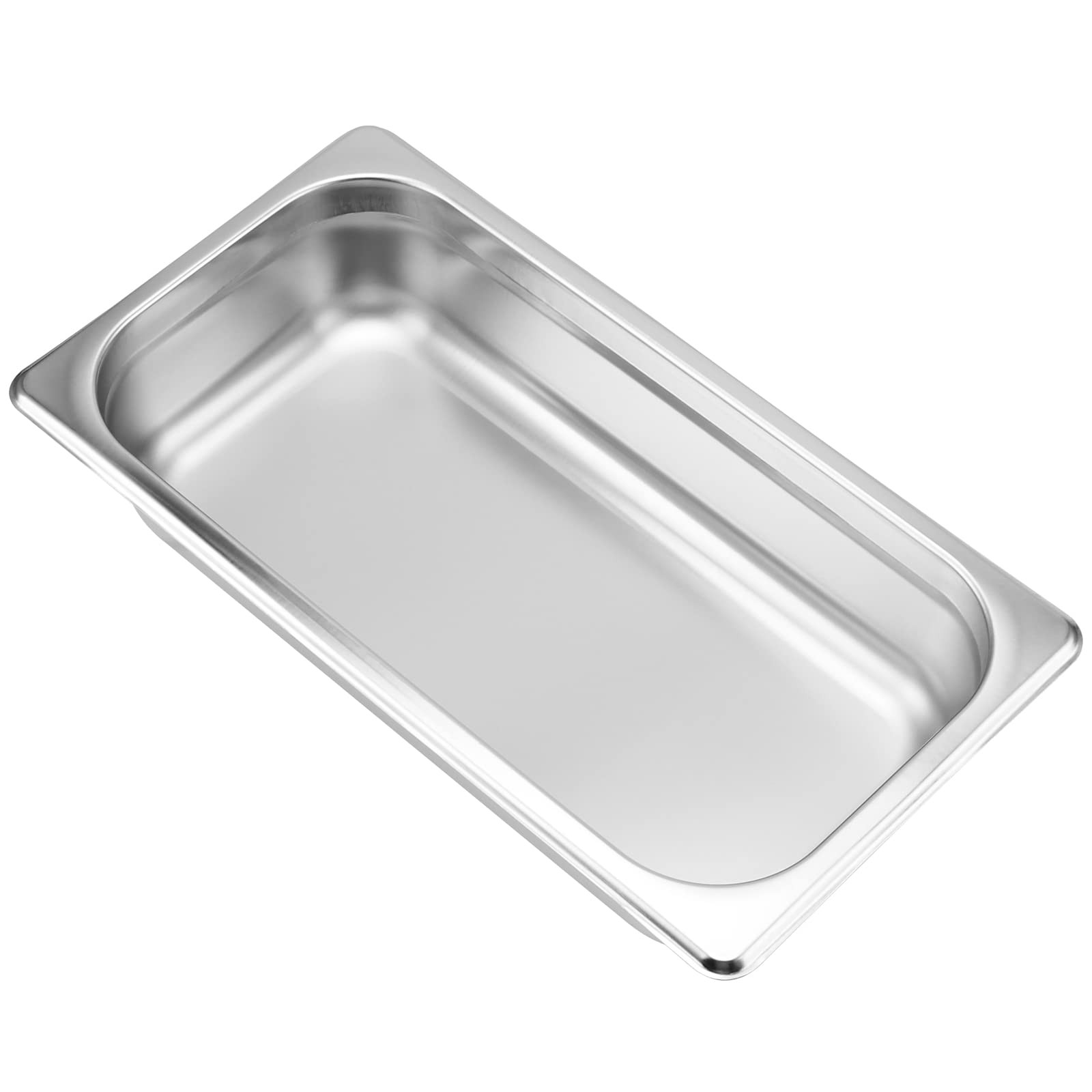 6 PCS 1/3 Size Steam Pan Commercial Stainless Steel Table Restaurant Silver