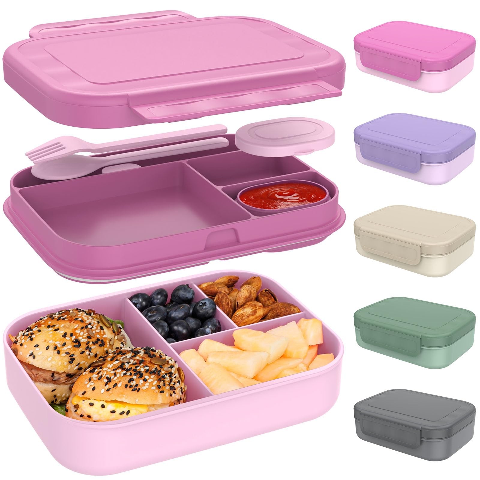 Caperci Stackable Bento Lunch Box for Adult & Teens – Cherry Blossom