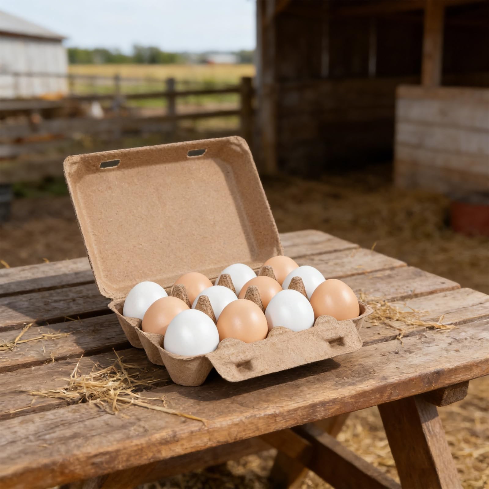 20 Pack Egg Cartons Bulk 3×4 Style Reusable Paper Pulp Chicken Egg Containers