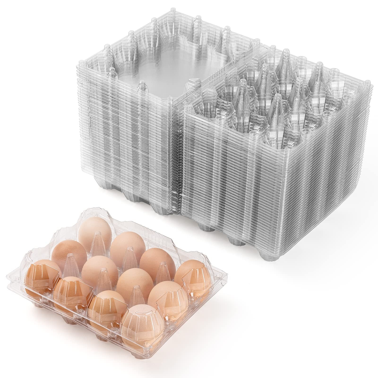 40 Pack Plastic Egg Cartons Cheap Bulk1 Dozen Clear Empty Egg Cartons For Chicke
