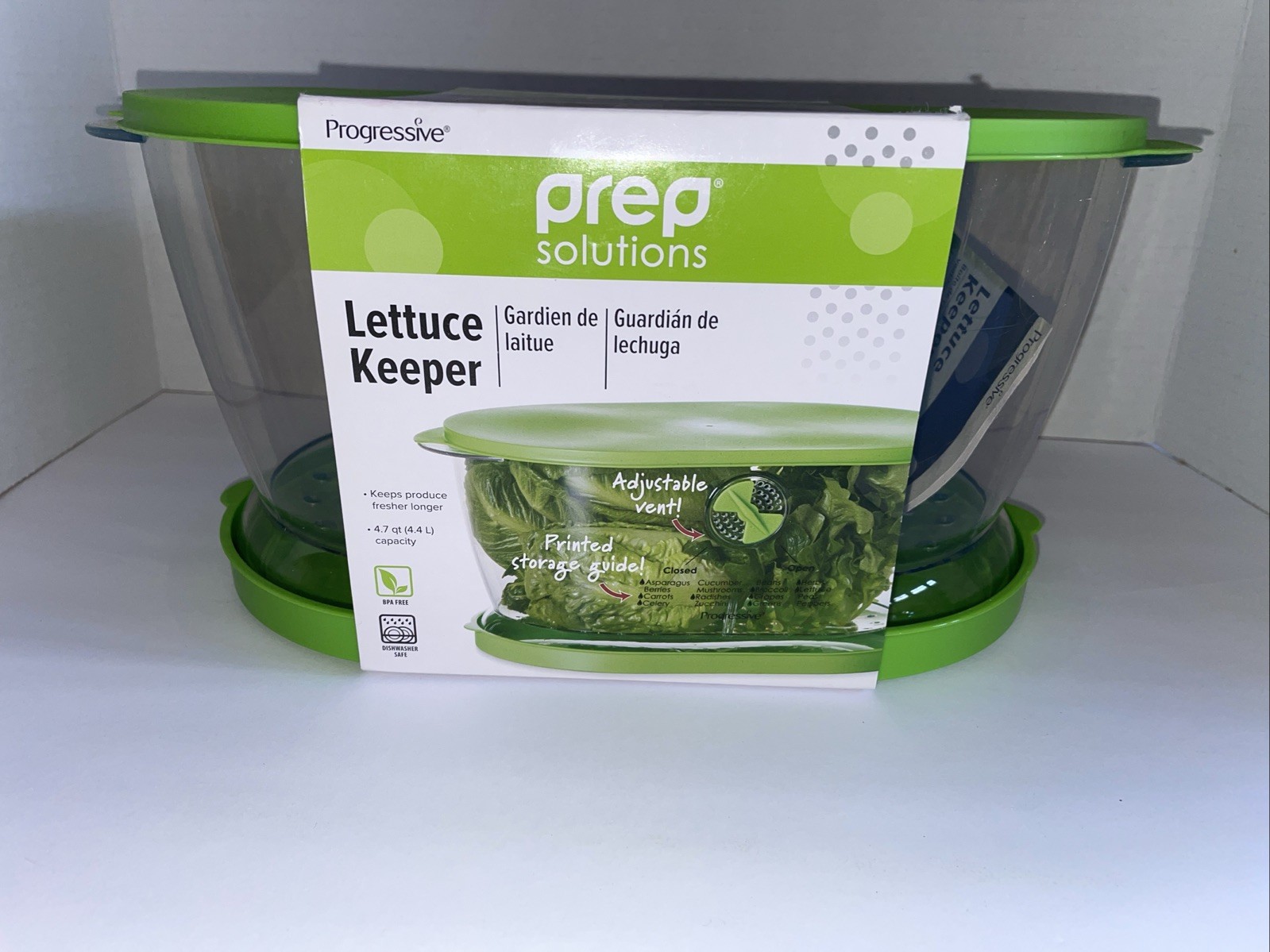 Prep Solutions by Progressive Lettuce Keeper Produce Storage Container, 4.7 Quar