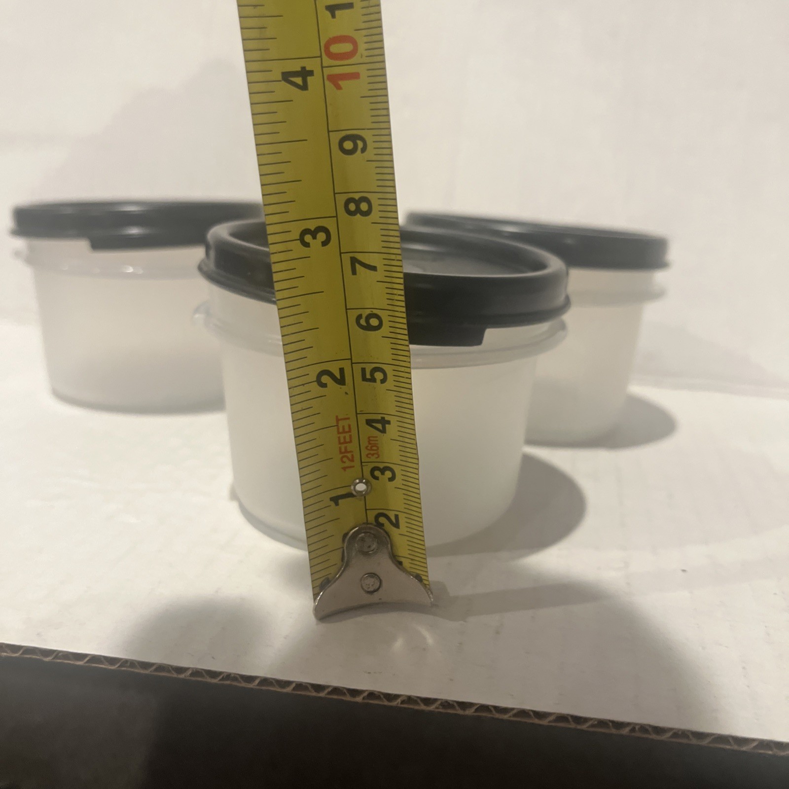 Tupperware Modular Mates Round #1 Set 3x 200ml New Black Seal