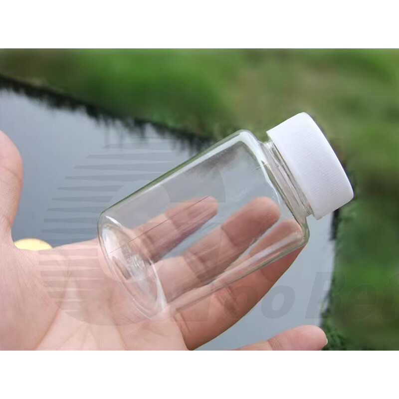 60ml 100ml Round PET Plastic Fruit Juice Smoothie Bottle Jar with Lid Cap Clear