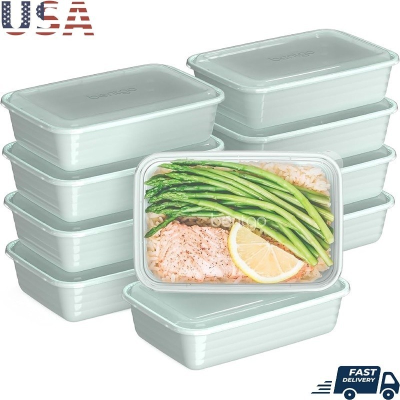 Meal Prep Containers 20pcs BPA Free Reusable Microwave Safe Portion Control New