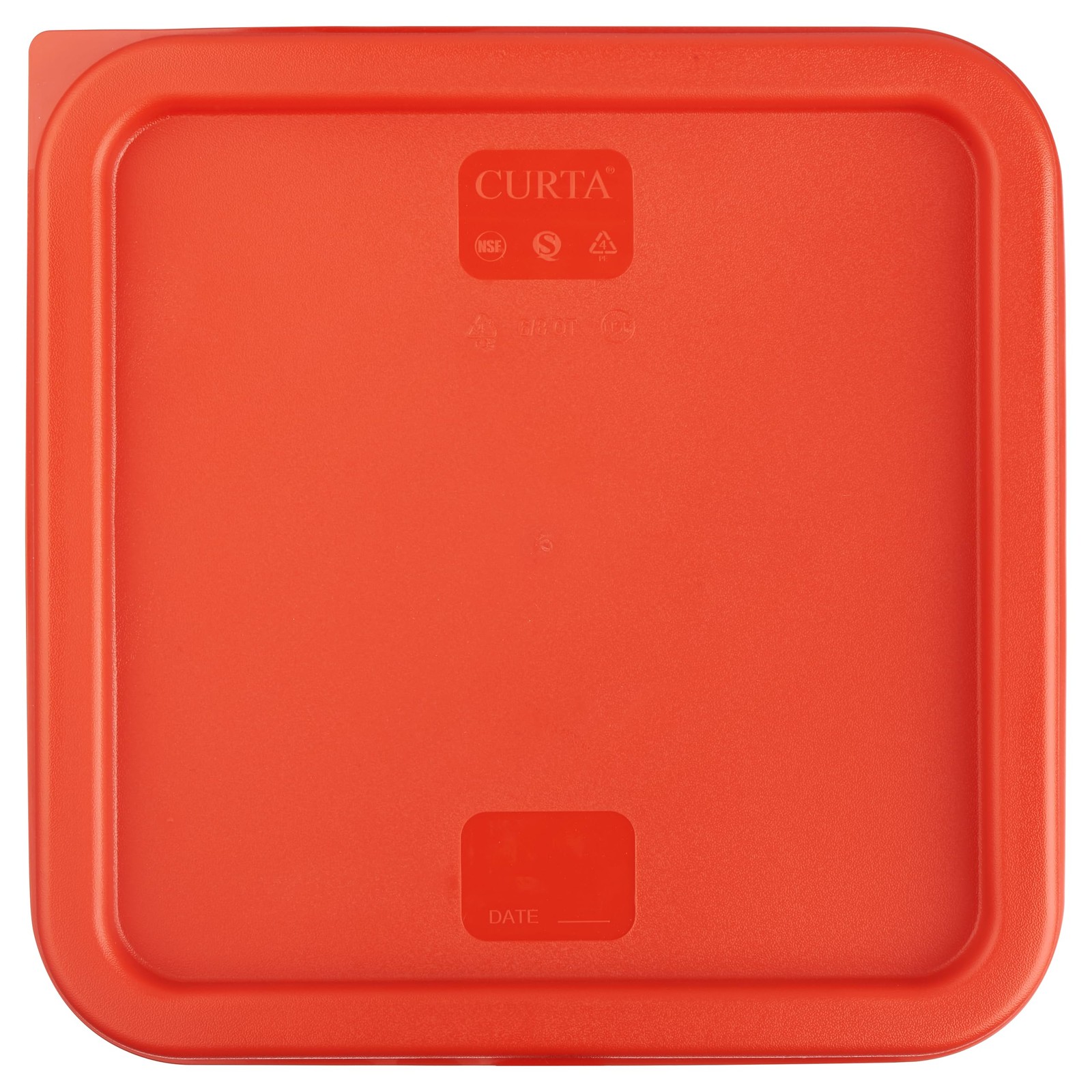 CURTA 4 Pack Food Storage Container with Red Lid – NSF Commercial Grade in 6….