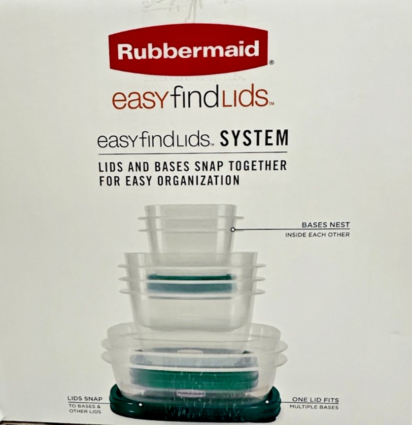 NEW Special Edition Rubbermaid 30pc (+Larger Sizes) Easy Find Lids Storage Set