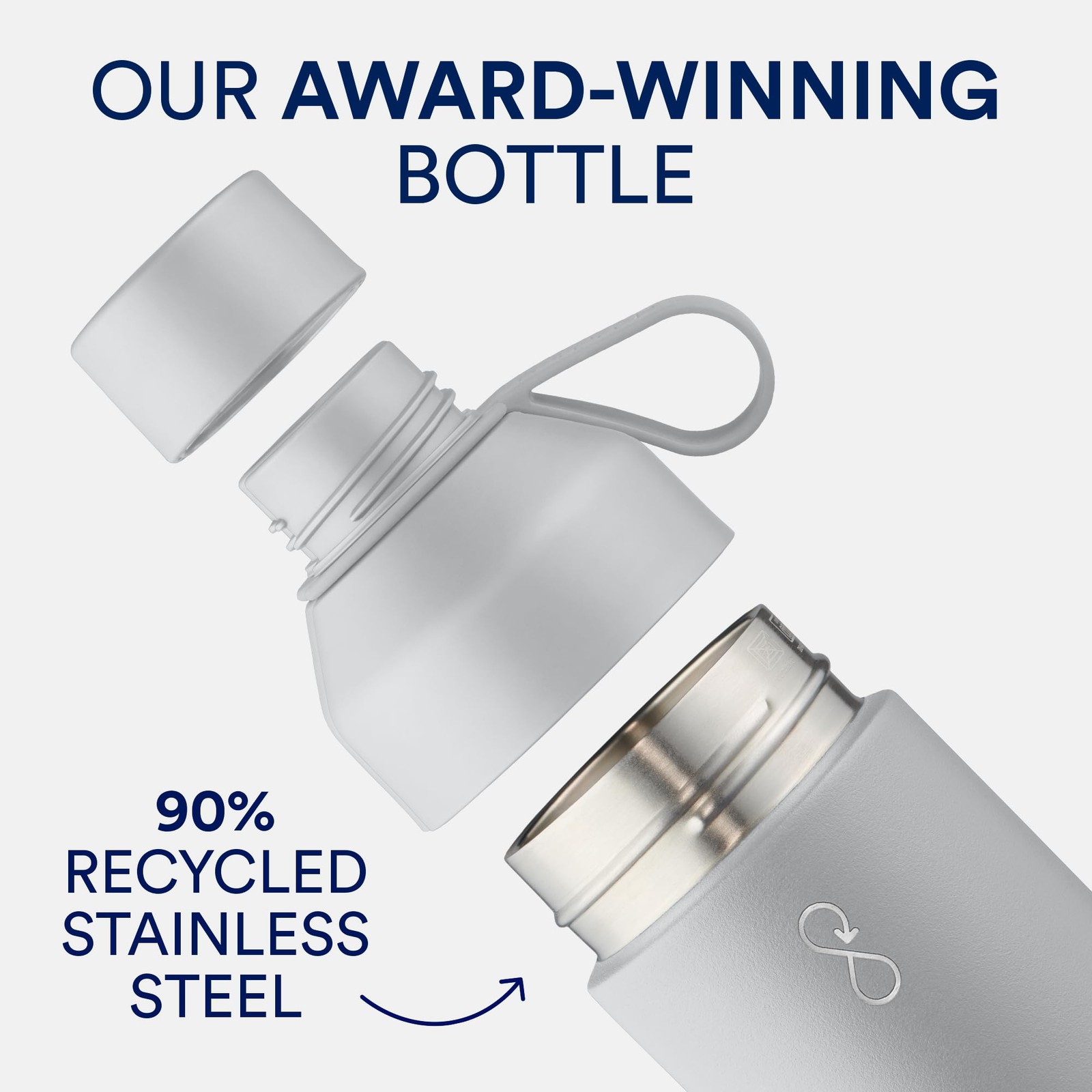 Ocean Bottle Ocean Big 34 Oz Steel Water Drinks Hot Eco Friendly Gift Rock Grey