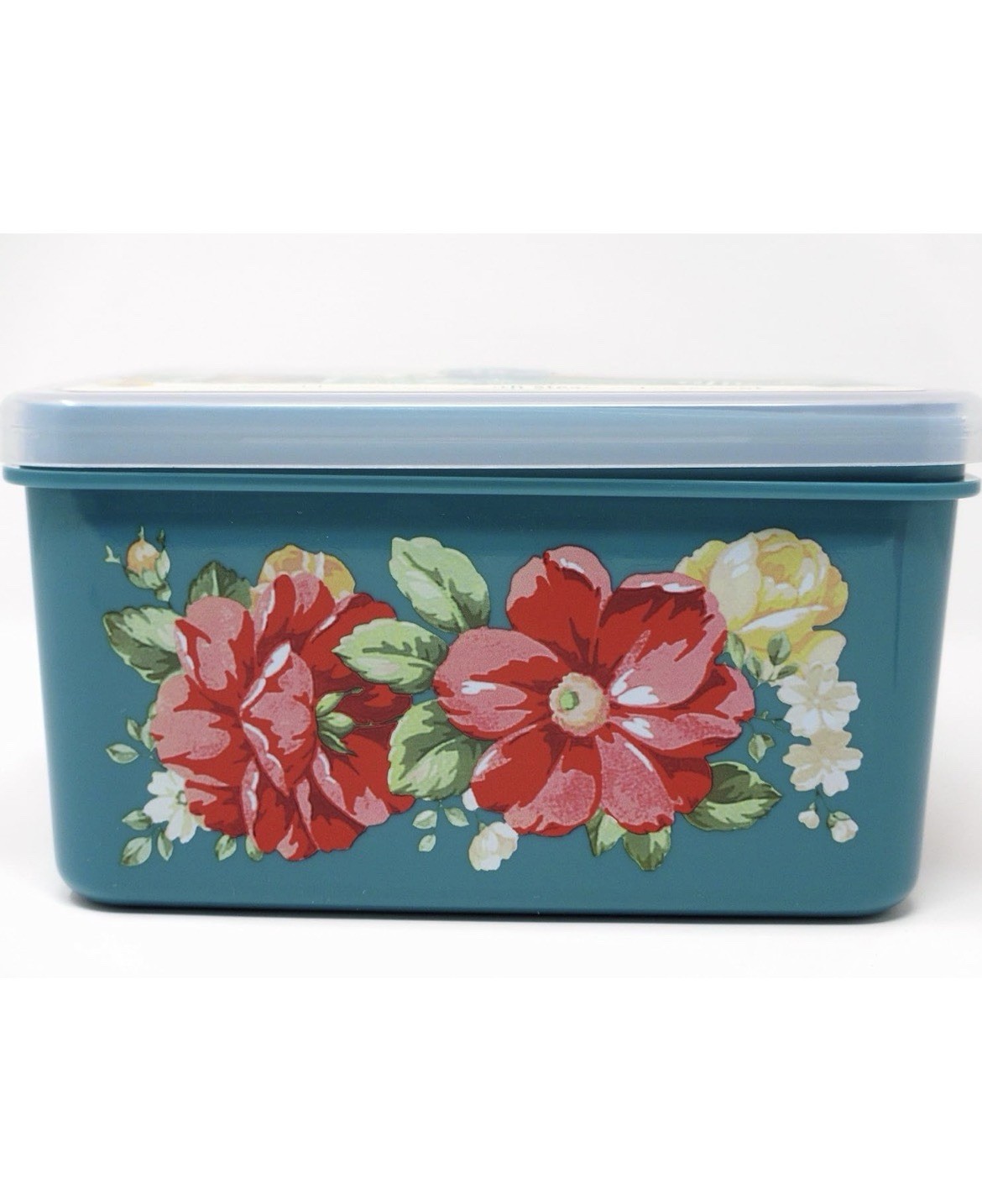 The Pioneer Woman Vintage Floral 42oz Rectangular BPA Free Container w/Snap Lid