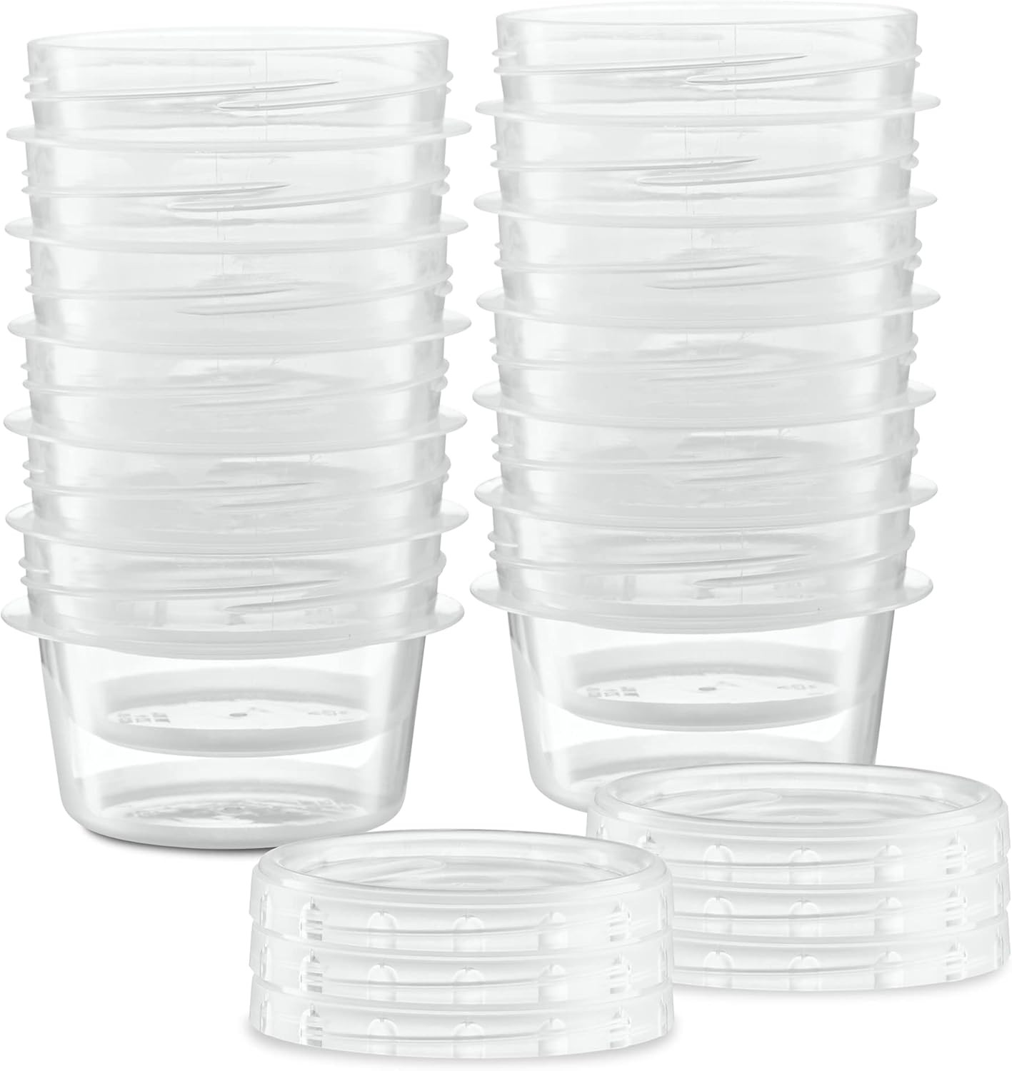 (4 Ounce 10 Pack) Clear Twist Cap Containers Clear with Screw on Lids Twist Top