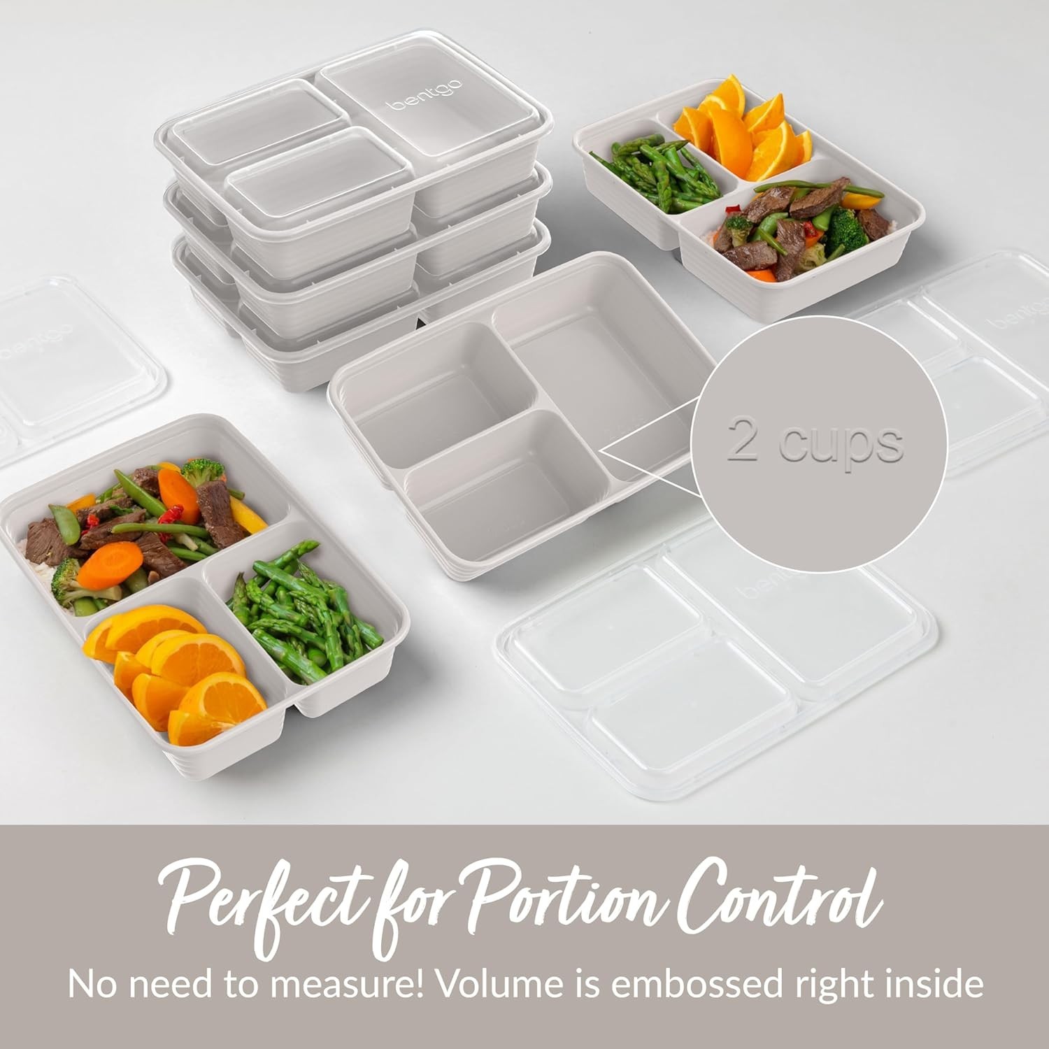 20-Piece Food-Safe Plastic Meal Prep Containers Set Reusable Microwave Freeze…