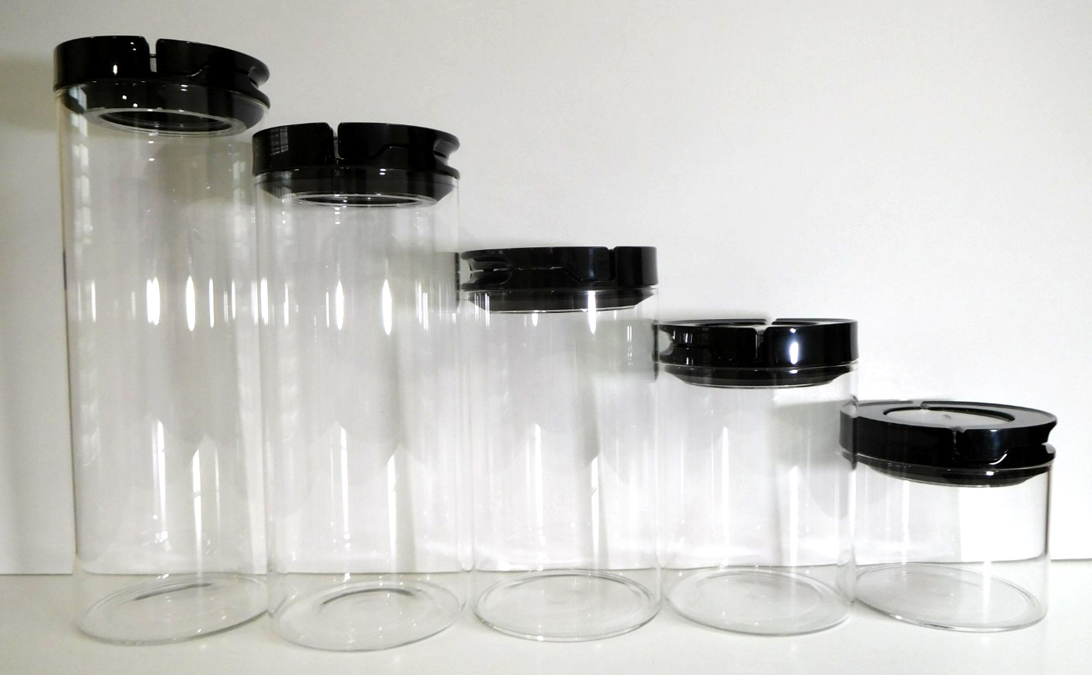 “GLASS” OXO GOOD GRIPS 1.6 qt / 1.5 FLIPLOCK CANISTER storage jar container (#4)