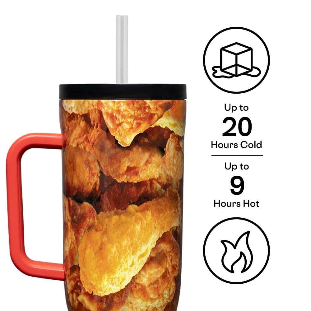 Corkcicle KFC x Cruiser 22oz Insulated Tumbler with Handle Straw BPA-Free Leakpr