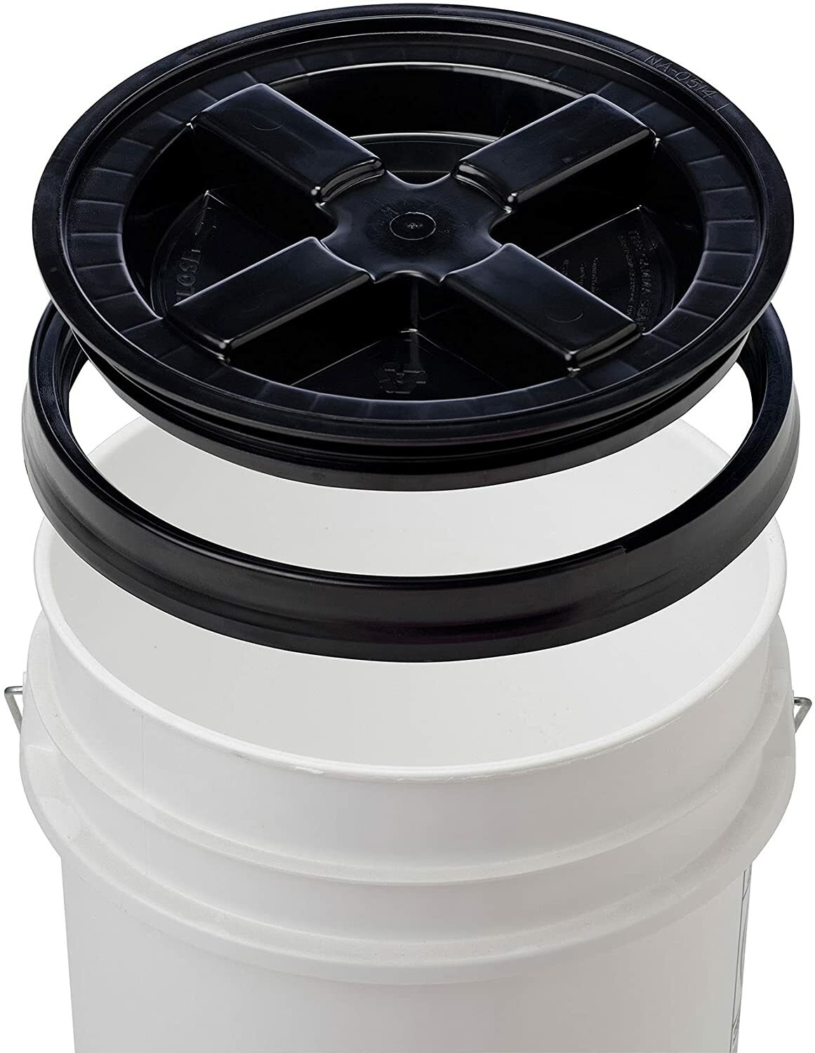 3.5 Gallon Food Grade Bucket Pail with Black Screw on Air Tight Lid( Pack of 2)