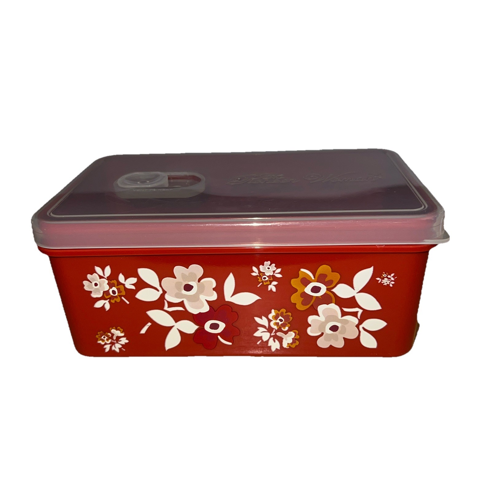 Pioneer Woman NEW Medium Steam Release Container, 42 Oz/1.2 Lt, Bloom Dot