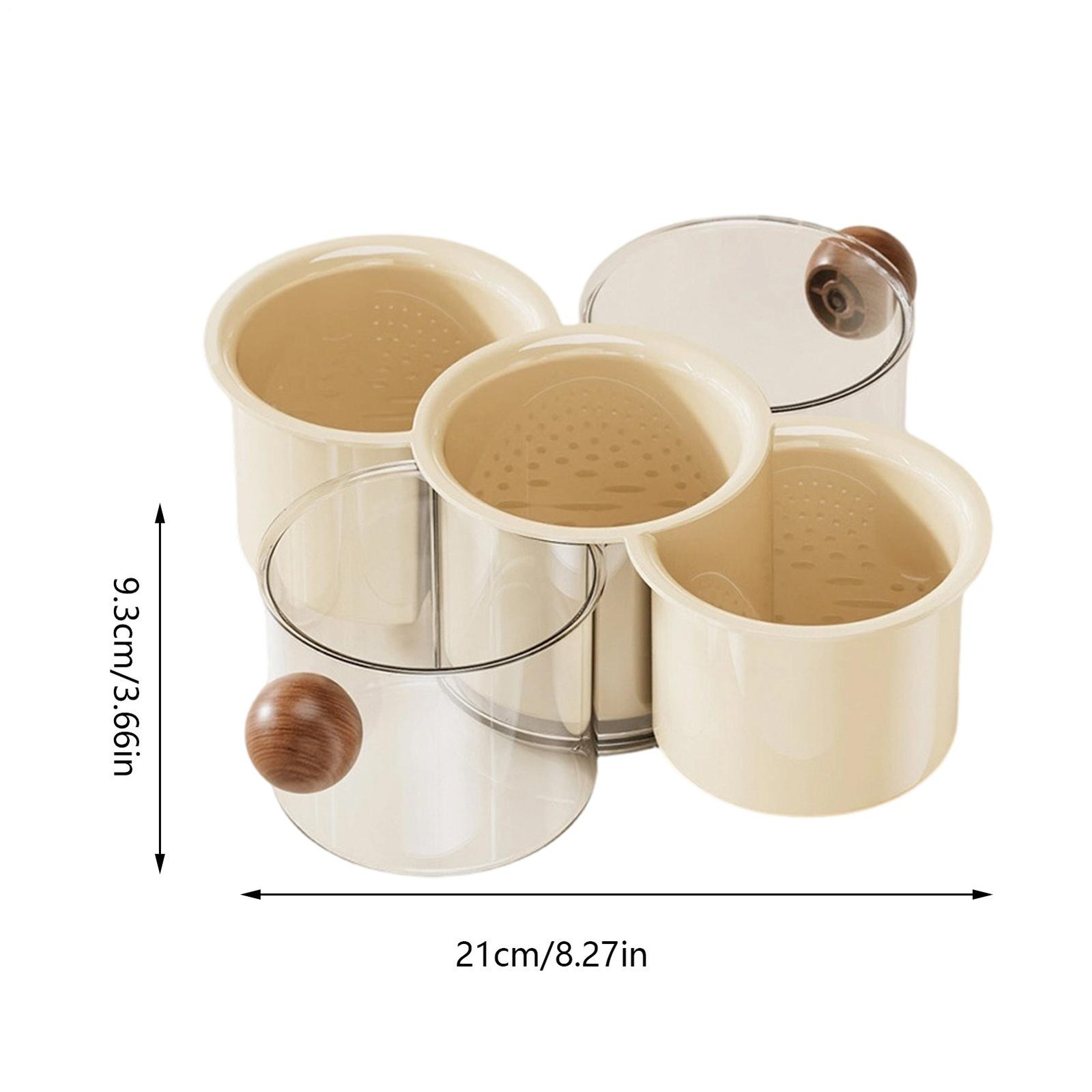 Fruit Storage Stackable 360-Degree Rotating Food Container Snack Storage