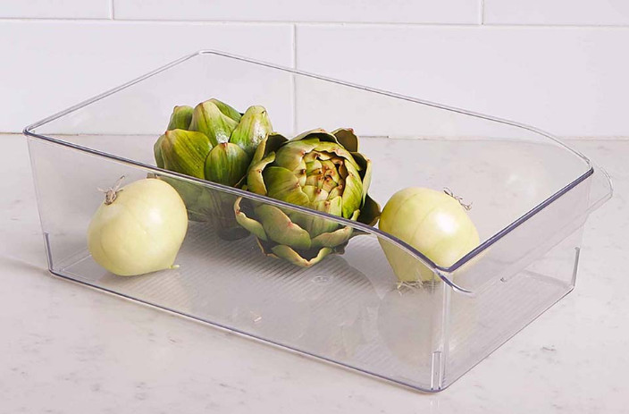 Emeril Lagasse Clear Fridge & Pantry Bin 6” W x 4.5” H x 14.5” L,Lot of 6,NWT