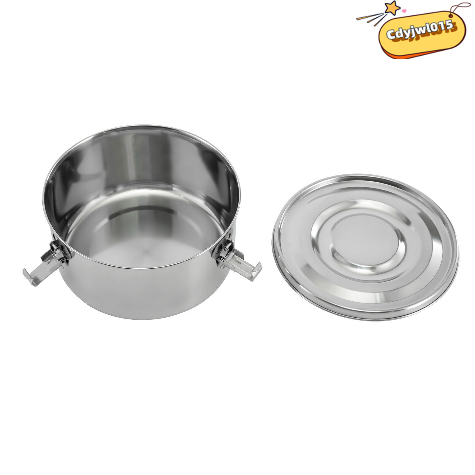 3-Piece 304 Stainless Steel Food Storage Containers Set 650/1000/1600ml
