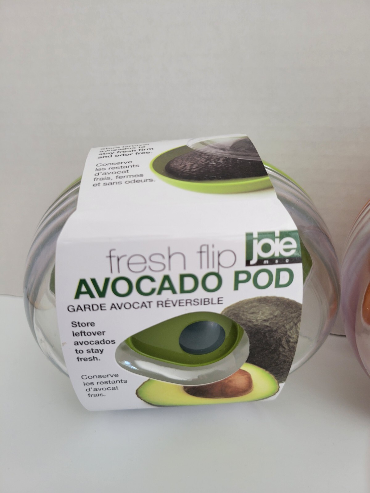 NEW JOIE Fresh Flip Avocado, Onion Pods Food Saver, 2 Pack Green, Orange