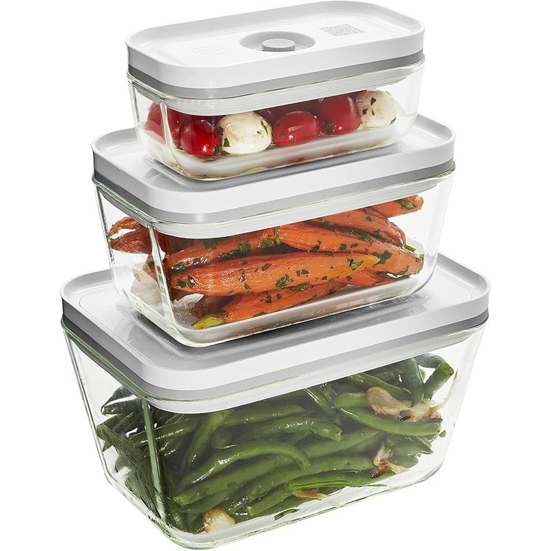 Vacuum Sealed Glass Food Storage Container Freshness Saver 150ml Dishwasher Safe